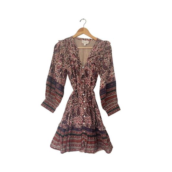 Cleobella Reign Mini Dress Laurel Block Print Size XS - Picture 8 of 11